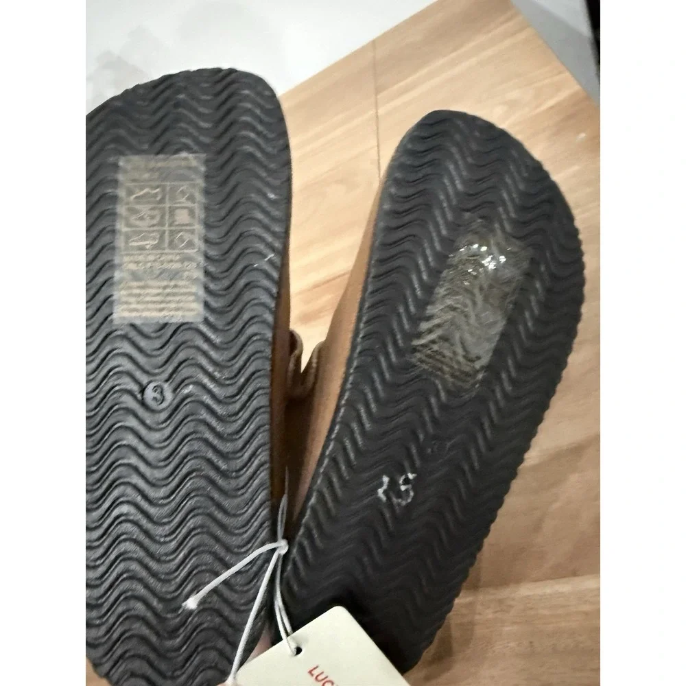 Lucky Brand Toddler Brown Clog‎ Sandals Buckle Strap Size 3 NWT Minor Mark
